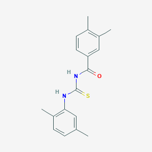 molecular formula C18H20N2OS B410103 N-[(2,5-dimethylphenyl)carbamothioyl]-3,4-dimethylbenzamide 