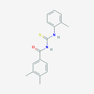 molecular formula C17H18N2OS B410110 3,4-dimethyl-N-[(2-methylphenyl)carbamothioyl]benzamide 