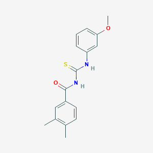 molecular formula C17H18N2O2S B410112 N-[(3-methoxyphenyl)carbamothioyl]-3,4-dimethylbenzamide 