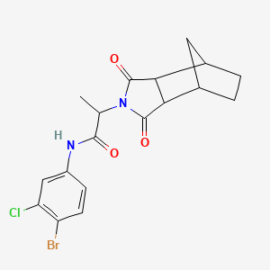 molecular formula C18H18BrClN2O3 B4101223 N-(4-bromo-3-chlorophenyl)-2-(1,3-dioxooctahydro-2H-4,7-methanoisoindol-2-yl)propanamide 