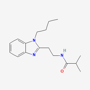 molecular formula C17H25N3O B4101224 N-[2-(1-butyl-1H-1,3-benzodiazol-2-yl)ethyl]-2-methylpropanamide 