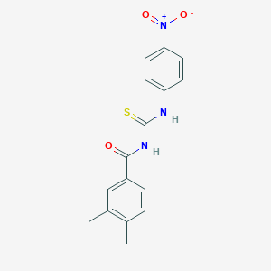 molecular formula C16H15N3O3S B410123 3,4-dimethyl-N-[(4-nitrophenyl)carbamothioyl]benzamide 