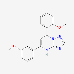 molecular formula C19H18N4O2 B4101285 7-(2-methoxyphenyl)-5-(3-methoxyphenyl)-4,7-dihydro[1,2,4]triazolo[1,5-a]pyrimidine 