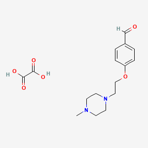 molecular formula C16H22N2O6 B4101300 4-[2-(4-Methylpiperazin-1-yl)ethoxy]benzaldehyde;oxalic acid 
