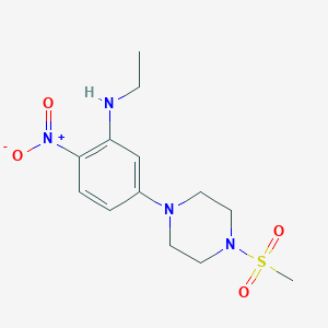 molecular formula C13H20N4O4S B4101438 N-ethyl-5-[4-(methylsulfonyl)piperazin-1-yl]-2-nitroaniline 