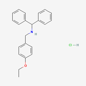 molecular formula C22H24ClNO B4101471 N-[(4-ethoxyphenyl)methyl]-1,1-diphenylmethanamine;hydrochloride 