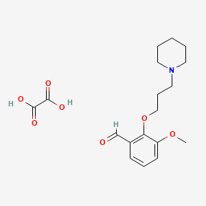 molecular formula C18H25NO7 B4101514 3-Methoxy-2-(3-piperidin-1-ylpropoxy)benzaldehyde;oxalic acid 