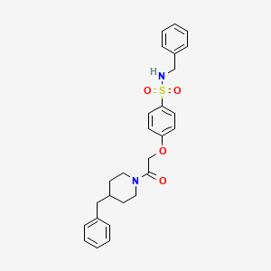 molecular formula C27H30N2O4S B4101559 N-benzyl-4-[2-(4-benzylpiperidin-1-yl)-2-oxoethoxy]benzenesulfonamide 