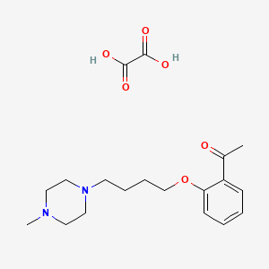 molecular formula C19H28N2O6 B4101602 1-[2-[4-(4-Methylpiperazin-1-yl)butoxy]phenyl]ethanone;oxalic acid 