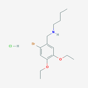 molecular formula C15H25BrClNO2 B4101692 N-(2-bromo-4,5-diethoxybenzyl)-1-butanamine hydrochloride 