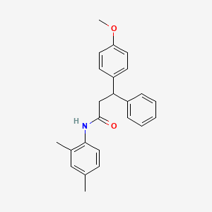 molecular formula C24H25NO2 B4101740 N-(2,4-dimethylphenyl)-3-(4-methoxyphenyl)-3-phenylpropanamide 
