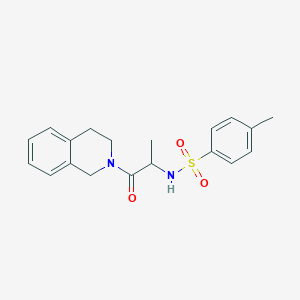 molecular formula C19H22N2O3S B4101849 N-[1-(3,4-dihydroisoquinolin-2(1H)-yl)-1-oxopropan-2-yl]-4-methylbenzenesulfonamide 