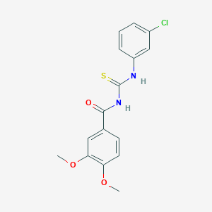 molecular formula C16H15ClN2O3S B410189 N-(3-chlorophenyl)-N'-(3,4-dimethoxybenzoyl)thiourea 