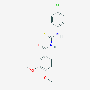 molecular formula C16H15ClN2O3S B410190 N-[(4-chlorophenyl)carbamothioyl]-3,4-dimethoxybenzamide 