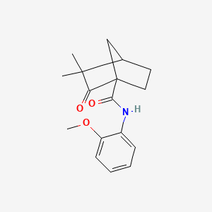 molecular formula C17H21NO3 B4102007 N-(2-methoxyphenyl)-3,3-dimethyl-2-oxobicyclo[2.2.1]heptane-1-carboxamide 