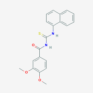 molecular formula C20H18N2O3S B410202 3,4-dimethoxy-N-(naphthalen-1-ylcarbamothioyl)benzamide 