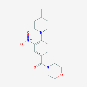 molecular formula C17H23N3O4 B4102051 4-[4-(4-methyl-1-piperidinyl)-3-nitrobenzoyl]morpholine 