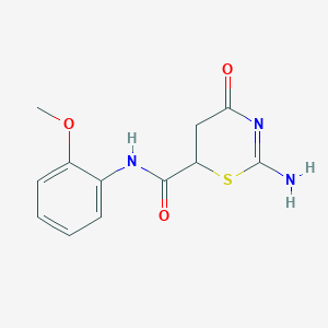 molecular formula C12H13N3O3S B4102091 2-amino-N-(2-methoxyphenyl)-4-oxo-5,6-dihydro-4H-1,3-thiazine-6-carboxamide 