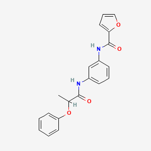 molecular formula C20H18N2O4 B4102248 N-{3-[(2-phenoxypropanoyl)amino]phenyl}furan-2-carboxamide 