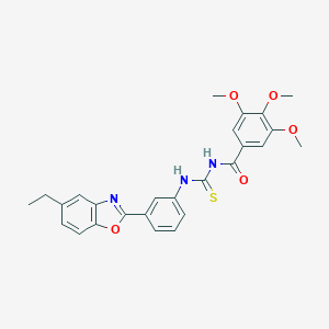 molecular formula C26H25N3O5S B410225 N-{[3-(5-ethyl-1,3-benzoxazol-2-yl)phenyl]carbamothioyl}-3,4,5-trimethoxybenzamide CAS No. 364611-17-6