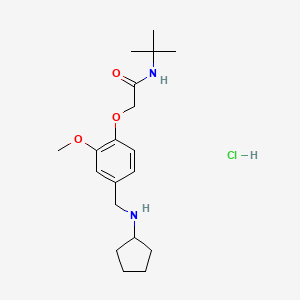 molecular formula C19H31ClN2O3 B4102274 N-tert-butyl-2-[4-[(cyclopentylamino)methyl]-2-methoxyphenoxy]acetamide;hydrochloride 