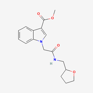 molecular formula C17H20N2O4 B4102311 methyl 1-{2-oxo-2-[(tetrahydro-2-furanylmethyl)amino]ethyl}-1H-indole-3-carboxylate 