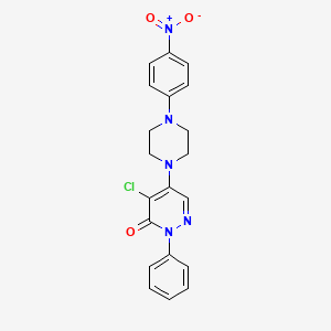 molecular formula C20H18ClN5O3 B4102381 4-chloro-5-[4-(4-nitrophenyl)piperazin-1-yl]-2-phenylpyridazin-3(2H)-one 