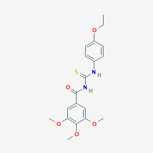 molecular formula C19H22N2O5S B410244 N-[(4-ethoxyphenyl)carbamothioyl]-3,4,5-trimethoxybenzamide 