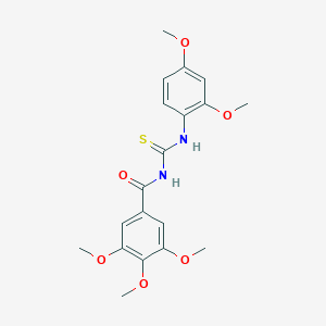 molecular formula C19H22N2O6S B410247 N-(2,4-dimethoxyphenyl)-N'-(3,4,5-trimethoxybenzoyl)thiourea 