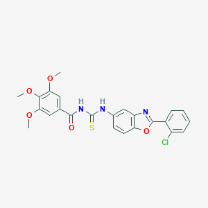 B410258 N-{[2-(2-chlorophenyl)-1,3-benzoxazol-5-yl]carbamothioyl}-3,4,5-trimethoxybenzamide CAS No. 364626-94-8