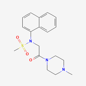 molecular formula C18H23N3O3S B4102620 N-[2-(4-Methyl-piperazin-1-yl)-2-oxo-ethyl]-N-naphthalen-1-yl-methanesulfonamide 