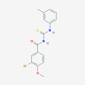 molecular formula C16H15BrN2O2S B410271 N-(3-bromo-4-methoxybenzoyl)-N'-(3-methylphenyl)thiourea 