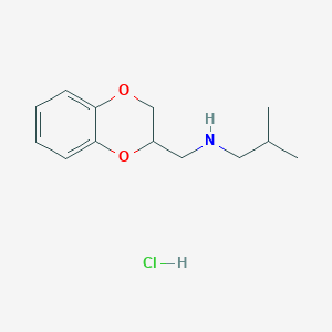 molecular formula C13H20ClNO2 B4102720 N-(2,3-dihydro-1,4-benzodioxin-3-ylmethyl)-2-methylpropan-1-amine;hydrochloride 