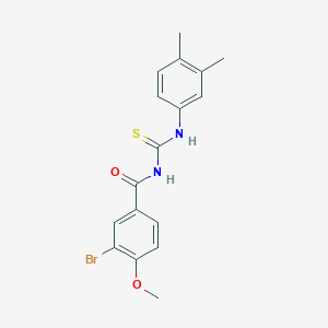 molecular formula C17H17BrN2O2S B410274 N-(3-bromo-4-methoxybenzoyl)-N'-(3,4-dimethylphenyl)thiourea 
