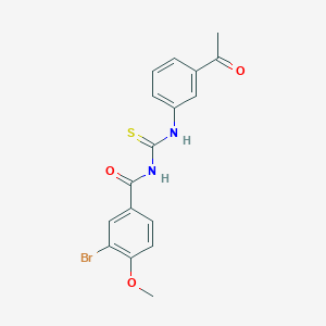 molecular formula C17H15BrN2O3S B410287 N-[(3-acetylphenyl)carbamothioyl]-3-bromo-4-methoxybenzamide 