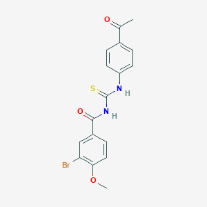 molecular formula C17H15BrN2O3S B410288 N-(4-acetylphenyl)-N'-(3-bromo-4-methoxybenzoyl)thiourea 