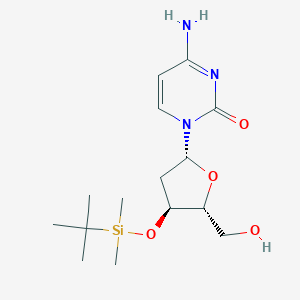 B041029 4-amino-1-[(2R,4S,5R)-4-[tert-butyl(dimethyl)silyl]oxy-5-(hydroxymethyl)oxolan-2-yl]pyrimidin-2-one CAS No. 51549-28-1