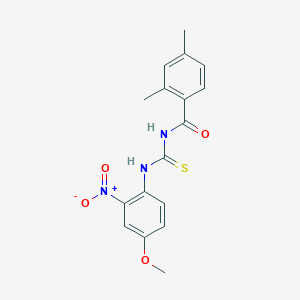 molecular formula C17H17N3O4S B4102979 N-[(4-methoxy-2-nitrophenyl)carbamothioyl]-2,4-dimethylbenzamide 