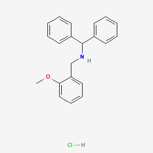 molecular formula C21H22ClNO B4103055 N-[(2-methoxyphenyl)methyl]-1,1-diphenylmethanamine;hydrochloride 
