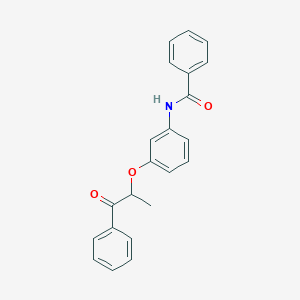 molecular formula C22H19NO3 B4103097 N-[3-(1-methyl-2-oxo-2-phenylethoxy)phenyl]benzamide 