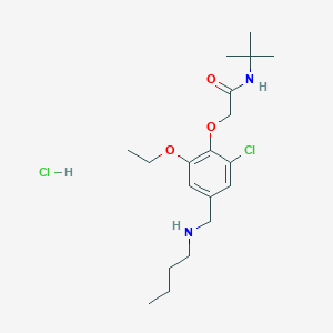 molecular formula C19H32Cl2N2O3 B4103140 N-tert-butyl-2-[4-(butylaminomethyl)-2-chloro-6-ethoxyphenoxy]acetamide;hydrochloride 
