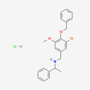 molecular formula C23H25BrClNO2 B4103162 N-[4-(benzyloxy)-3-bromo-5-methoxybenzyl]-N-(1-phenylethyl)amine 