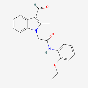 molecular formula C20H20N2O3 B4103284 N-(2-ethoxyphenyl)-2-(3-formyl-2-methyl-1H-indol-1-yl)acetamide 