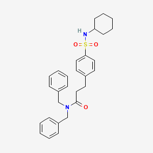 molecular formula C29H34N2O3S B4103432 N,N-dibenzyl-3-{4-[(cyclohexylamino)sulfonyl]phenyl}propanamide 