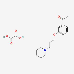 molecular formula C18H25NO6 B4103553 Oxalic acid;1-[3-(3-piperidin-1-ylpropoxy)phenyl]ethanone 