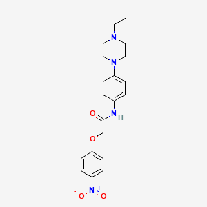 molecular formula C20H24N4O4 B4103676 N-[4-(4-ethylpiperazin-1-yl)phenyl]-2-(4-nitrophenoxy)acetamide 