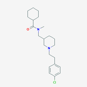 molecular formula C22H33ClN2O B4103757 N-({1-[2-(4-chlorophenyl)ethyl]-3-piperidinyl}methyl)-N-methylcyclohexanecarboxamide 