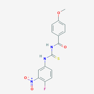molecular formula C15H12FN3O4S B410380 N-{4-fluoro-3-nitrophenyl}-N'-(4-methoxybenzoyl)thiourea 