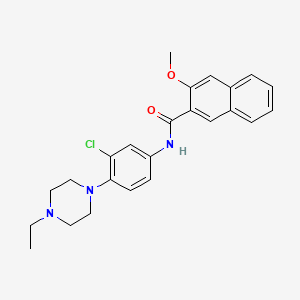 molecular formula C24H26ClN3O2 B4103915 N-[3-chloro-4-(4-ethylpiperazin-1-yl)phenyl]-3-methoxynaphthalene-2-carboxamide 