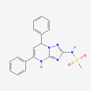 molecular formula C18H17N5O2S B4104152 N-(5,7-diphenyl-4,7-dihydro-[1,2,4]triazolo[1,5-a]pyrimidin-2-yl)methanesulfonamide 